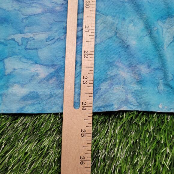 VTG 90s Crystal Wash Abstract Art T-Shirt Mens Small Oversized Boxy Fit Cropped - Picture 8 of 10